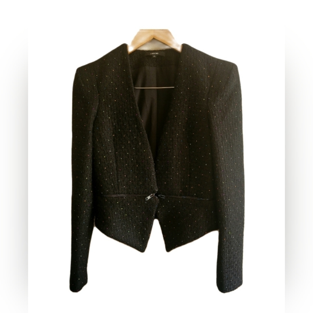 Anthropologie, Funktional Blazer, Black with Neon‎ Dot Accents,  Size Small